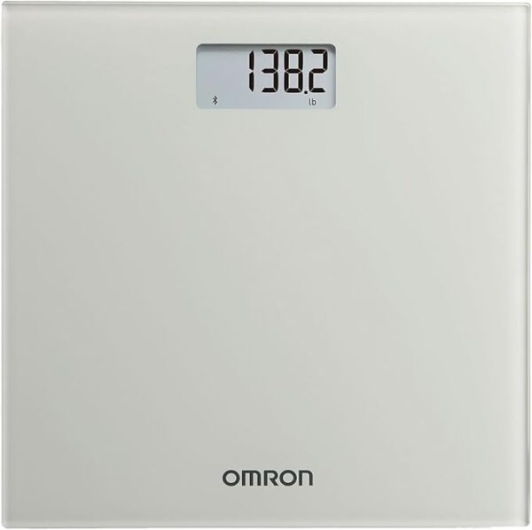 OMRON Digital Scale with Bluetooth Connectivity (SC -150) - 330 lb Weight Capacity - Use with Free OMRON Connect App - Light Gray