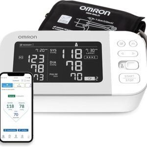 OMRON Platinum Blood Pressure Monitor, Upper Arm Cuff, Digital Bluetooth Blood Pressure Machine, Stores Up To 200 Readings for Two Users (100 readings each)