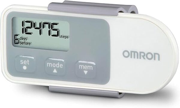 Omron Tri-Axis Alvita Pedometer - Step and Activity Tracker - White, HJ-320
