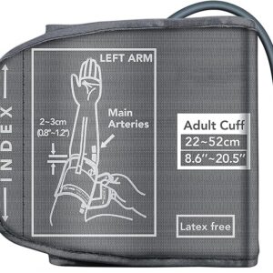 Replacement Extra Large Cuff for Omron BP Monitors 22-52CM Big Arm - Adjustable XL Blood Pressure Cuff, Includes 6 Universal Interface, Blood Pressure Monitors Large Cuff Compatible