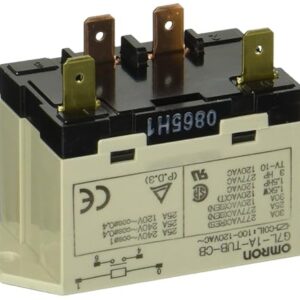 Omron G7L-1A-TUB-CB-AC100/120 General Purpose Relay, Class B Insulation, QuickConnect Terminal, Upper Bracket Mounting, SPST-NO Contacts, 30A, 250V
