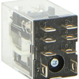 Omron LY2-DC12 General Purpose Relay, Standard Type, Plug-In/Solder Terminal, Standard Bracket Mounting, Single Contact, Double Pole Double Throw Contacts, 75 mA Rated Load Current, 12 VDC Rated Load Voltage
