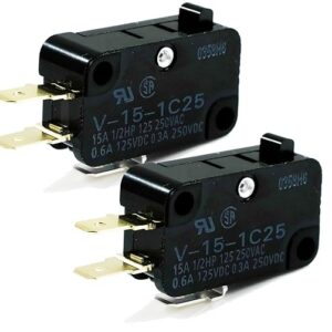Omron Micro Limit Switch V-15-1C25 15A 125/250VAC #E66D (Pack of 2)